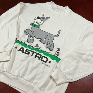 VTG The Jetsons Astro 90s Made In USA Cartoon Graphic Crewneck Pullover (Medium)